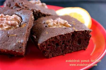 Portakallı Cevizli Brownie Tarifi